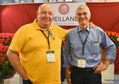 At the booth of Meilland Roses Jean Dyens and Bruno Etavard showed everyone around to see their roses.